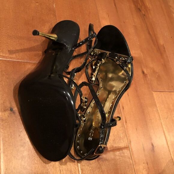 Black stone embroidered heels - Picture 6 of 9